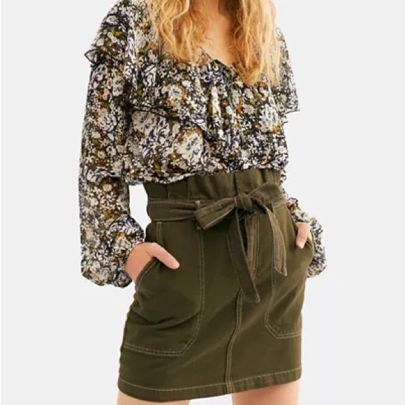 Free People Dresses & Skirts - Free People Splendor in the Grass Paper Bag Skirt